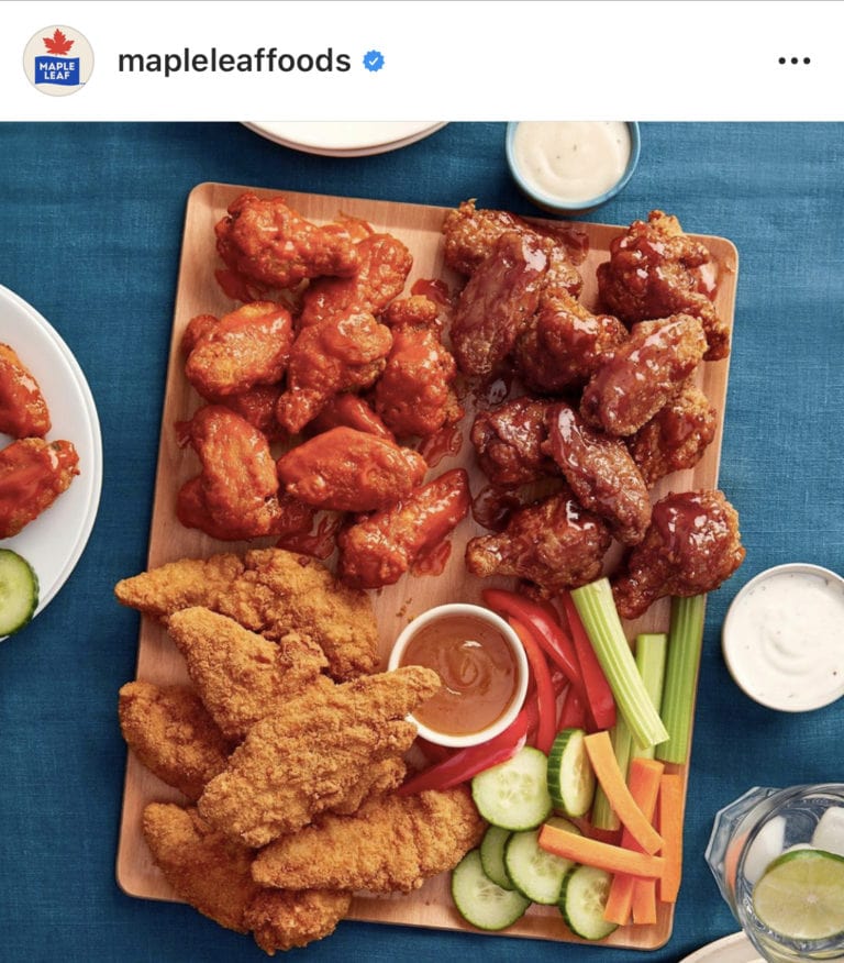 Wing and chicken tenders platter for game night