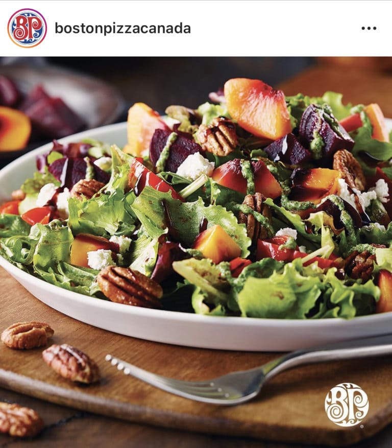 print for Boston Pizza Peach salad