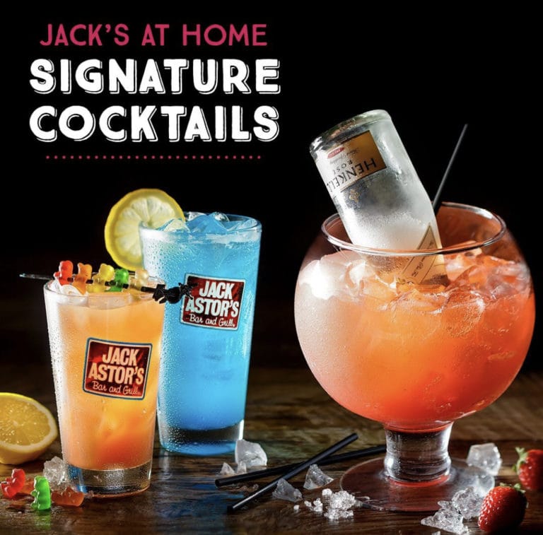 Jack Astors Drinks menu