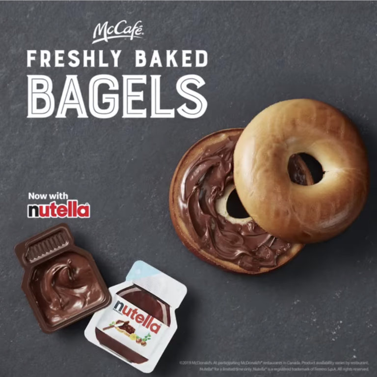 print McDonald's Bagels campaign with Nutella